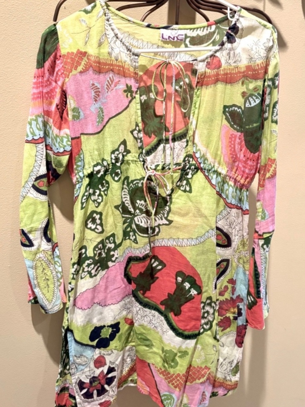 Vintage Louise New York LNC Colorful Boho Beach Cover-Up – Size Small